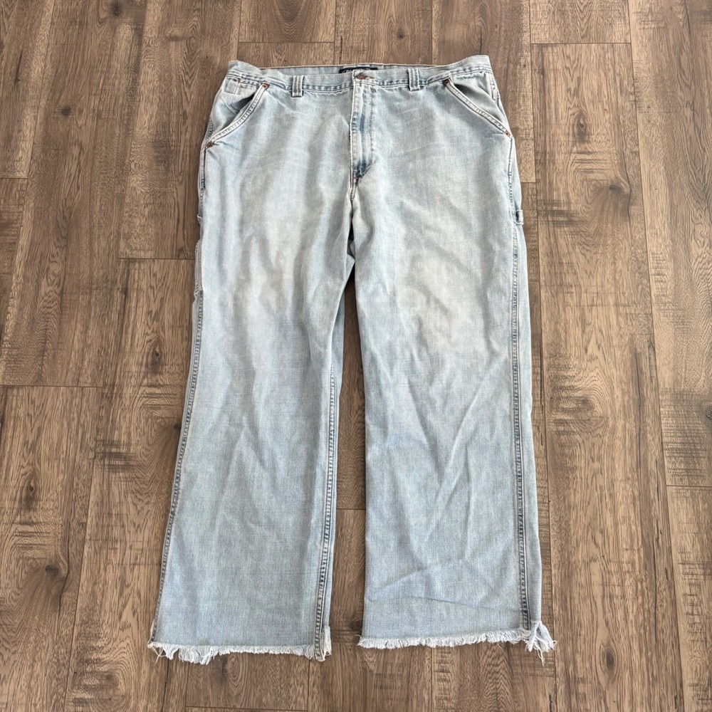 OshKosh Baggy Y2K Carpenter Jeans Mens‎ 42x34 Light Wash Fair Utility Workwear
